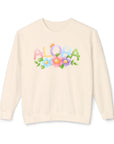 Aloha Blossom Crewneck Sweatshirt - Women's Sweatshirt for Summer Vibes Ivory Sweatshirt