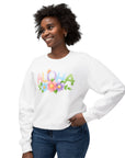 Aloha Blossom Crewneck Sweatshirt - Women's Sweatshirt for Summer Vibes Sweatshirt