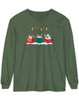 Long Sleeve T-Shirt Christmas Cheers Coffee Time Unisex Hemp Long-sleeve