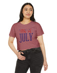 4th OF JULY Women's Festival Crop Top T-Shirt