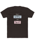 MAKE IT SIMPLE, "Do It" Women's Crew Tee Shirt Solid Dark Chocolate T-Shirt