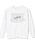Gratitude Lightweight Sweatshirt White Sweatshirt