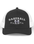 Baseball Mama Trucker Cap - Sporty Mama Snapback Black White One size Hats