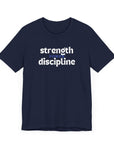 Strength Power Discipline Unisex Tee Navy T-Shirt