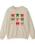 Christmas Bows Sweatshirt Sand Sweatshirt