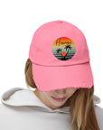 Hawaii Vintage Distressed Cap - Unisex Palm Tree Design Hats