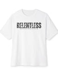 Relentless Determination Boxy Tee - Make It Happen Attitude - Unisex Shirt White T-Shirt