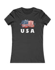 USA Women's Tee Dark Grey Heather T-Shirt