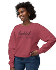 Thankful with Heart - Women's Crewneck Sweatshirt Sweatshirt