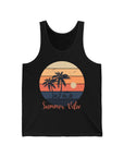 SUMMER VIBE Men's Jersey Tank Black Tank Top