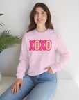 Crewneck Sweatshirt with XOXO Hugs and Kisses Design Sweatshirt
