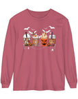 Halloween Coffee Time - Unisex Long Sleeve T-Shirt Crimson Long-sleeve