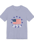 USA Men's Jersey Short Sleeve T-Shirt Heather Blue T-Shirt