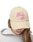 Aloha Floral Distressed Cap - Relaxed Floral Hat for Beach Vibes and Casual Days Hats