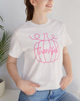 Pink Thankful - Women's Cancer Awareness Tee T-Shirt
