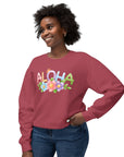 Aloha Blossom Crewneck Sweatshirt - Women's Sweatshirt for Summer Vibes Sweatshirt