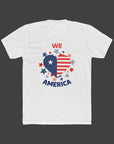 WE LOVE AMERICA Men's Tee Solid White T-Shirt