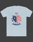 WE LOVE AMERICA Men's Tee Solid Light Blue T-Shirt