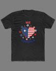 WE LOVE AMERICA Men's Tee Solid Black T-Shirt