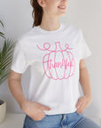 Pink Thankful - Women's Cancer Awareness Tee T-Shirt