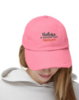 Nature Is Cheaper Than Therapy — Distressed Hiking Cap