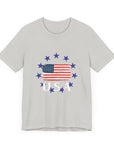 USA Men's Jersey Short Sleeve T-Shirt Silver T-Shirt