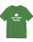 St. Patrick's Day "Let's Get Lucky" Unisex Tee Leaf T-Shirt