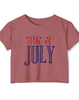 4th OF JULY Women's Festival Crop Top Smoked Paprika T-Shirt