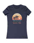 Summer Vibe-Women's Fitted Tee Navy T-Shirt