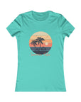 Summer Vibe-Women's Fitted Tee Teal T-Shirt