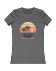 Summer Vibe-Women's Fitted Tee Asphalt T-Shirt