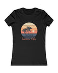 Summer Vibe-Women's Fitted Tee Black T-Shirt