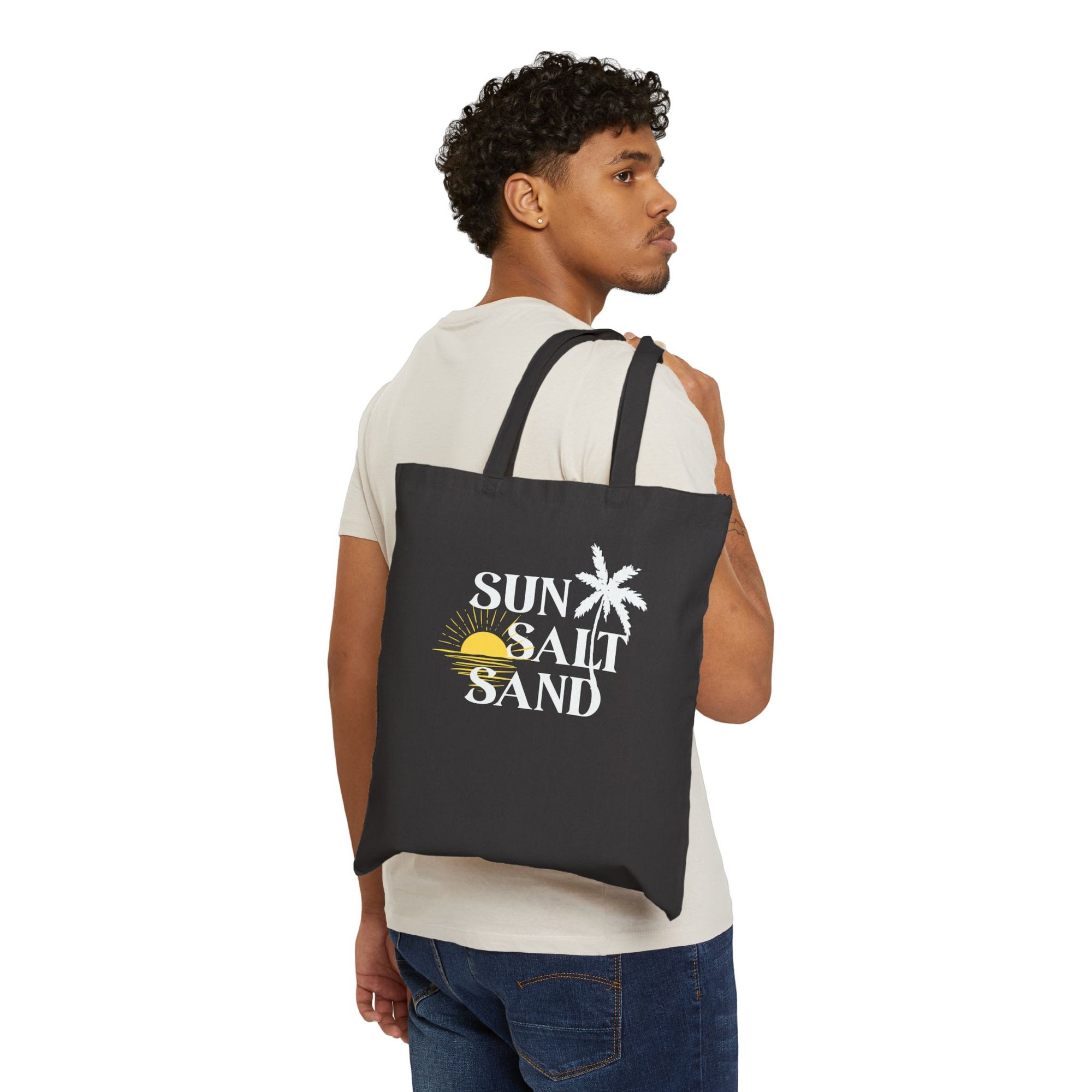 Canvas Tote Bag - Sun, Salt, Sand Design for Spring and Summer Bags