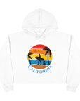 California - Women's Crop Hoodie White Hoodie