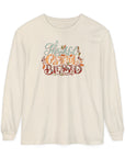 Thankful Grateful Blessed - Unisex Garment-dyed Long Sleeve T-Shirt Ivory Long-sleeve