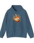 Fall Harvest - Unisex Hooded Sweatshirt Indigo Blue Hoodie