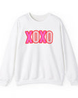 Crewneck Sweatshirt with XOXO Hugs and Kisses Design White Sweatshirt