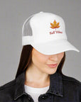 Embroidered Fall Vibes Foam Trucker Hat, Autumn Hat, Cool Weather Accessory, Outdoor Lifestyle, Gift for Him/Her