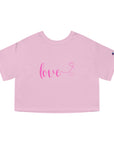 Love - Women's Cropped T-Shirt Pink Candy T-Shirt