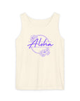 Aloha Floral Garment-Dyed Tank Top – Tropical Comfort & Style Ivory Tank Top