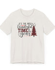 Christmas Tee Shirt - Unisex Jersey Short Sleeve Vintage White T-Shirt