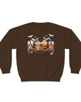Halloween Coffee Time - Unisex Crewneck Sweatshirt Chocolate Sweatshirt