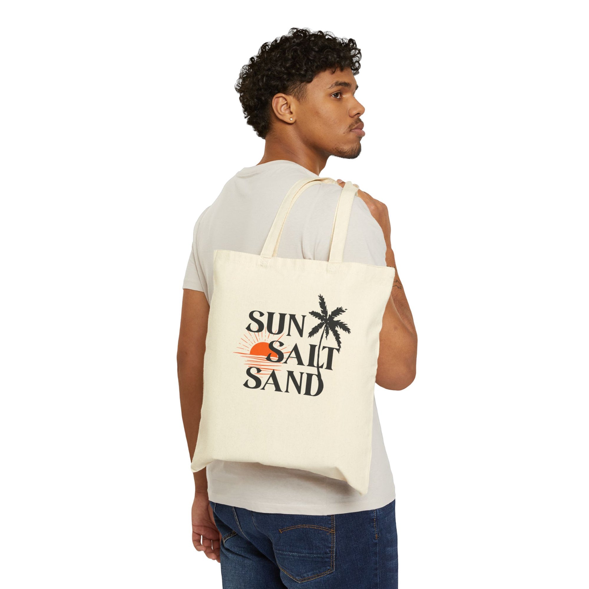 Canvas Tote Bag - Sun, Salt, Sand Design for Spring and Summer Bags
