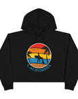 California - Women's Crop Hoodie Black Hoodie