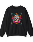 Dia de los Muertos Sweatshirt, Unisex Crewneck, Skull Design, Hispanic Heritage Apparel, Festival Clothing, Halloween Outfit, Gift Idea