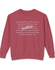 Gratitude Lightweight Sweatshirt Crimson Sweatshirt