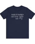 MAKE IT HAPPEN Women's Jersey Short Sleeve Tee Navy T-Shirt