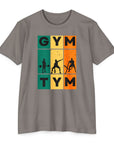 T-Shirt - GYM TYM, Hit the Gym and Meet Your Goals CVC Stone Gray T-Shirt