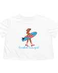 Coastal Cowgirl - Women's Flowy Cropped Tee White T-Shirt