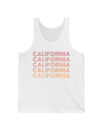 CALIFORNIA Men's Jersey Tank White Tank Top